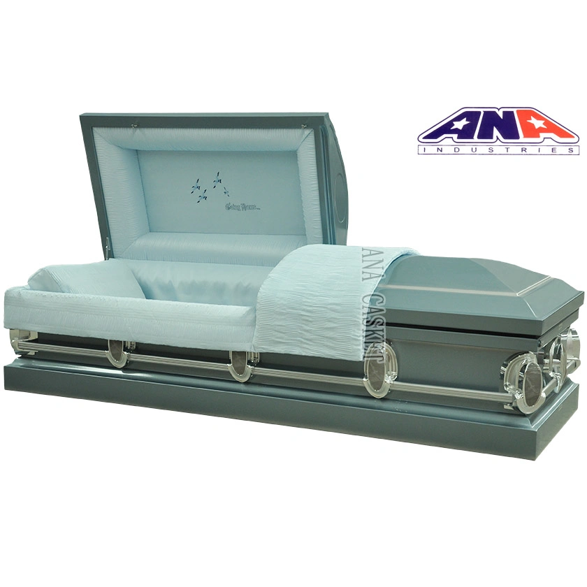 Sovereign Blue 20ga Steel Going Home Funeral Metal Casket